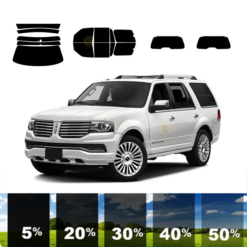 

precut Removable Window Tint Film For Car 100% UVR 5%-35%VLT Heat Insulation Carbon ﻿For LINCOLN NAVIGATOR 4 DR SUV 2007-2017