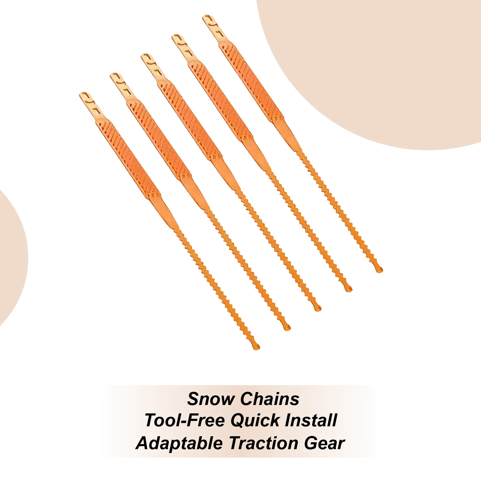 

Snow Chains For Trucks Heavy Duty Traction Belt 5 Pieces Car Anti-Slip Snow Tire Chains For Vehicle Automotive Scooter SUV Sedan