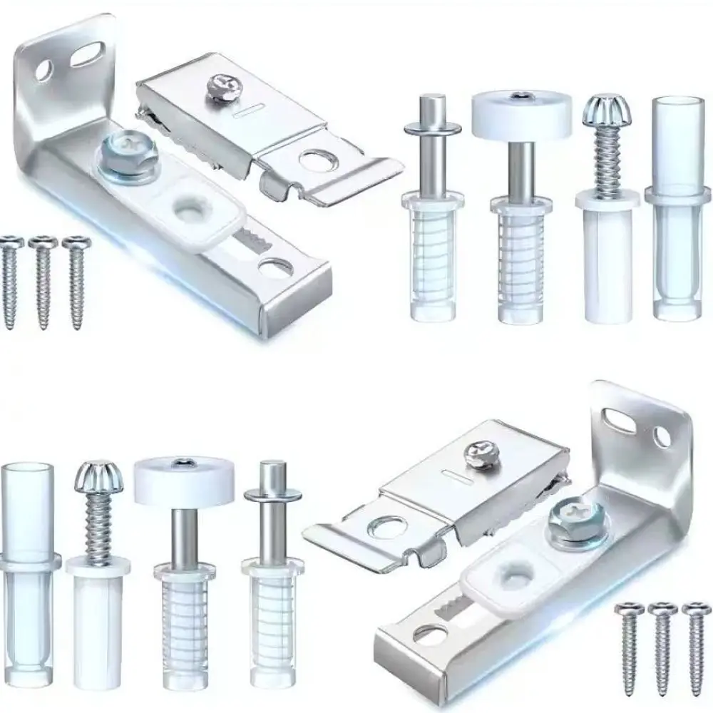 Folding Door Hardware Kit Metal Pivot Top Guide Roller Repair Replacement System For Closet Room Partition Smooth Movement