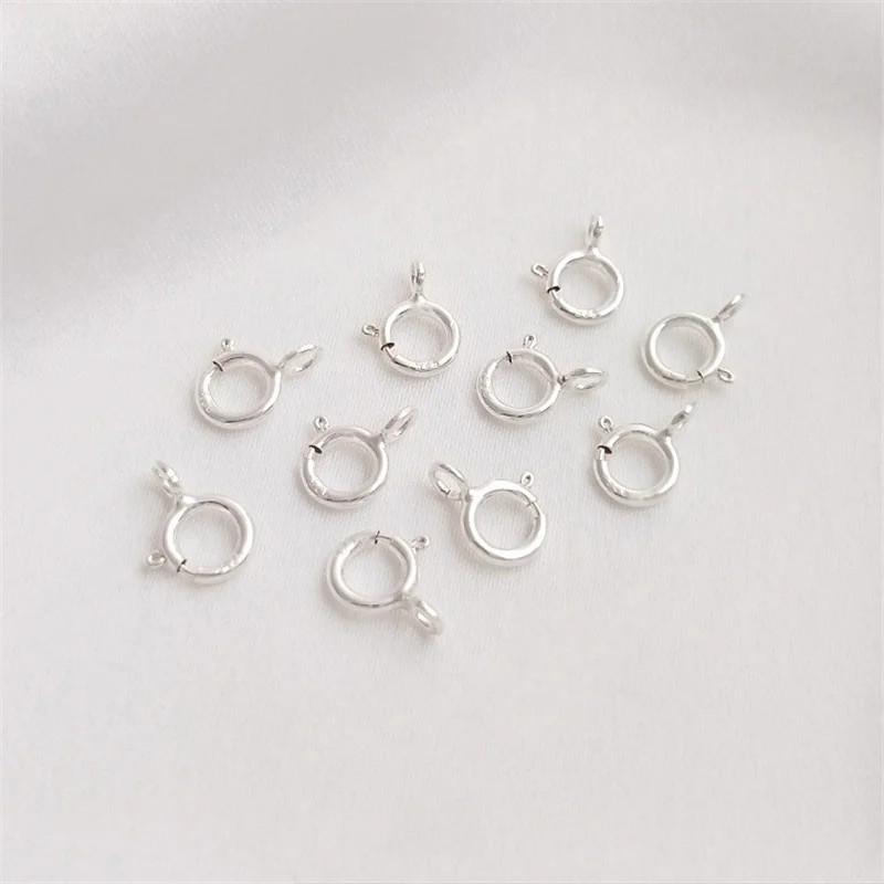 Fermoir à ressort en argent sterling S925, plaqué or 14K ne se décolore pas, accessoires de finition pour bijoux faits main DIY