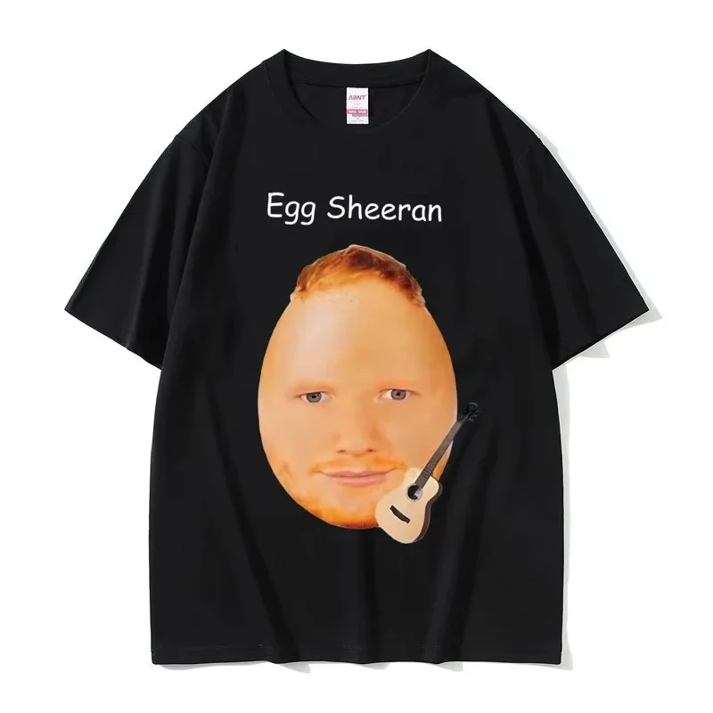 Engraçado ovo ed sheeran meme t camisas das mulheres dos homens moda casual harajuku camisetas masculinas crewneck manga curta