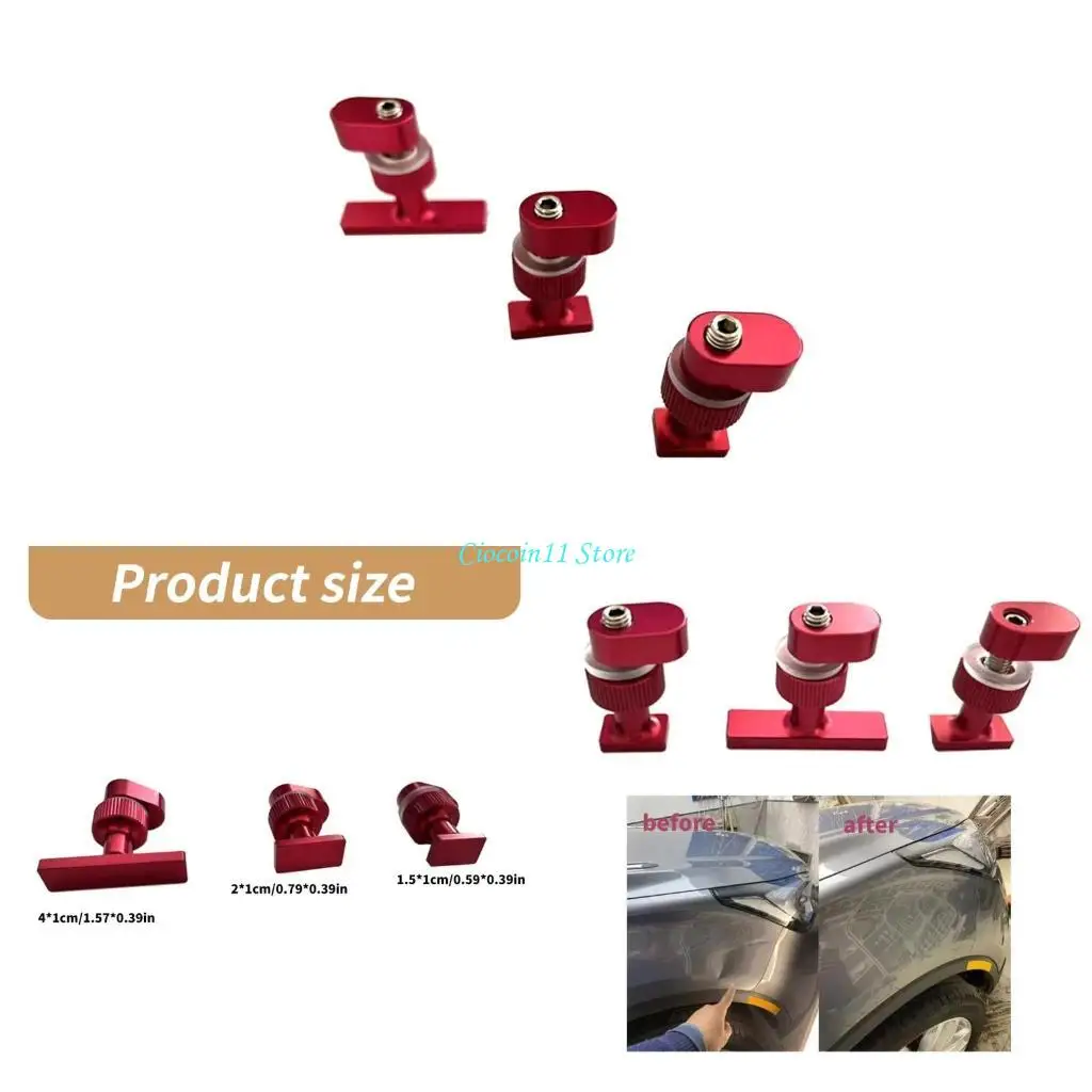 

Y1UB Paint Dent Repair Tool Car Dent Tuleder Heavy Coady Body Dent Remover Glues Pulling Tabs Aluminum Puller