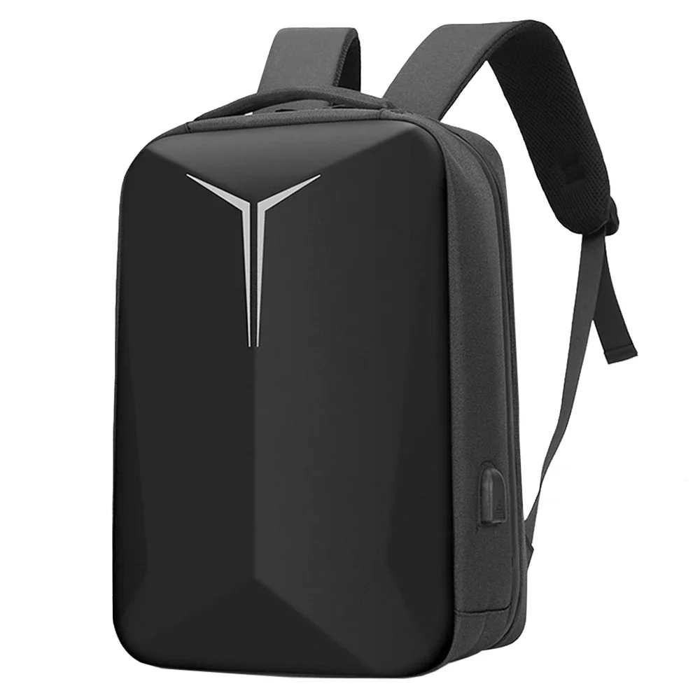 15.6 Inch Laptop Backpack Hard Shell Backpack Waterproof Breathable Business Bag with Reflective Strip External USB Port Bags