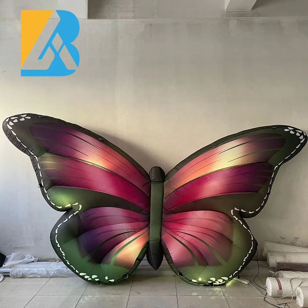 Customized Lights up Giant Air Blown Butterfly Wings for Butterfly Birthday Party Decorations Toys