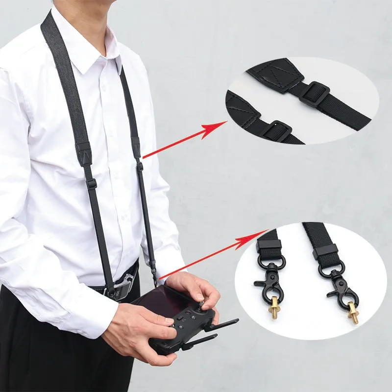 Fernbedienungs-Lanyard für DJI RC/RC 2/RC PRO, verstellbarer Umhängeband mit Bildschirm-Aufhängegurten für Mini 3/3Pro/Mavic 3/Air 3 – Detail 3