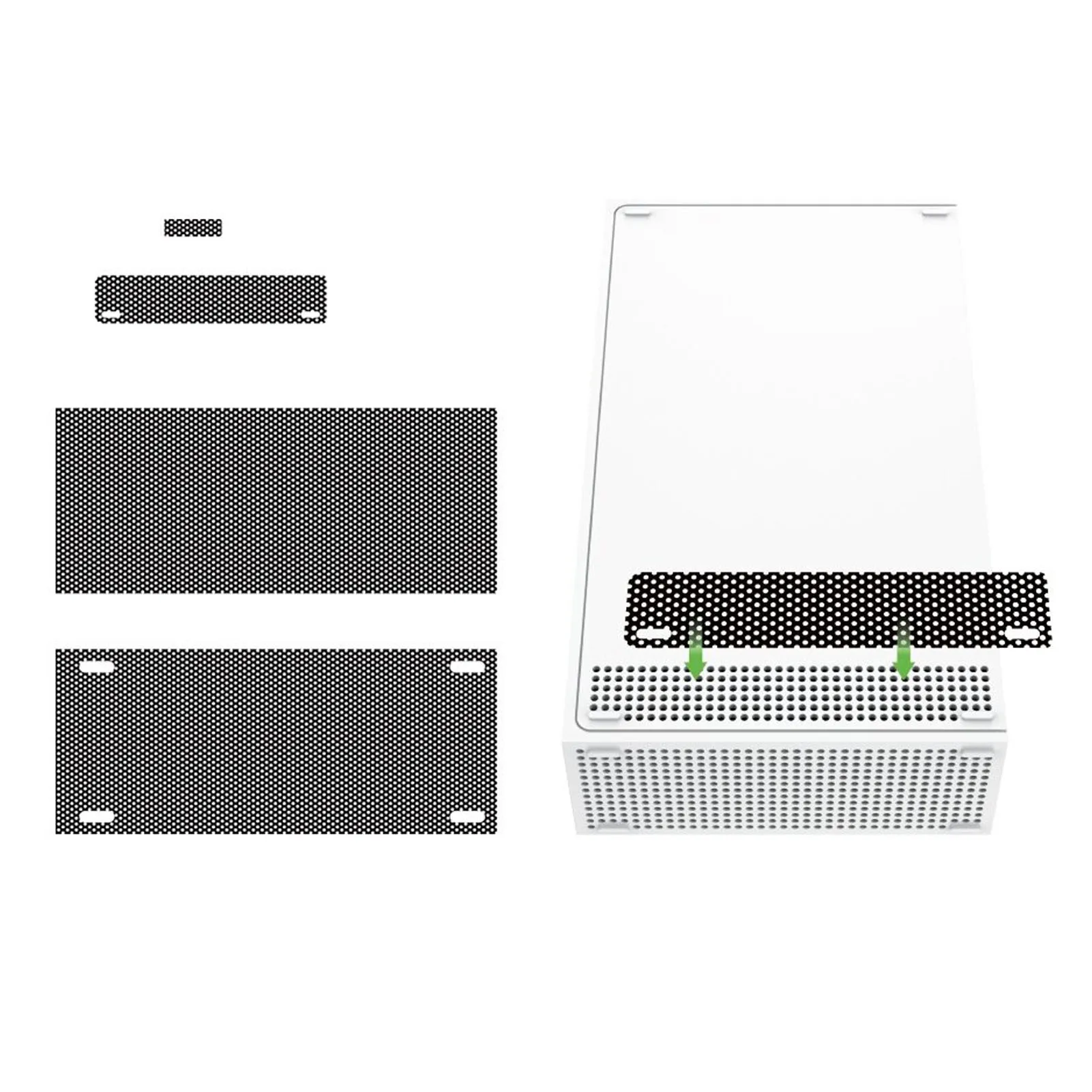 

Набор пылевых фильтров Пылезащитная сетка для Xbox Series S 8, силиконовые заглушки, 4 пылевых фильтра из ПВХ для Xbox Series S, аксессуары