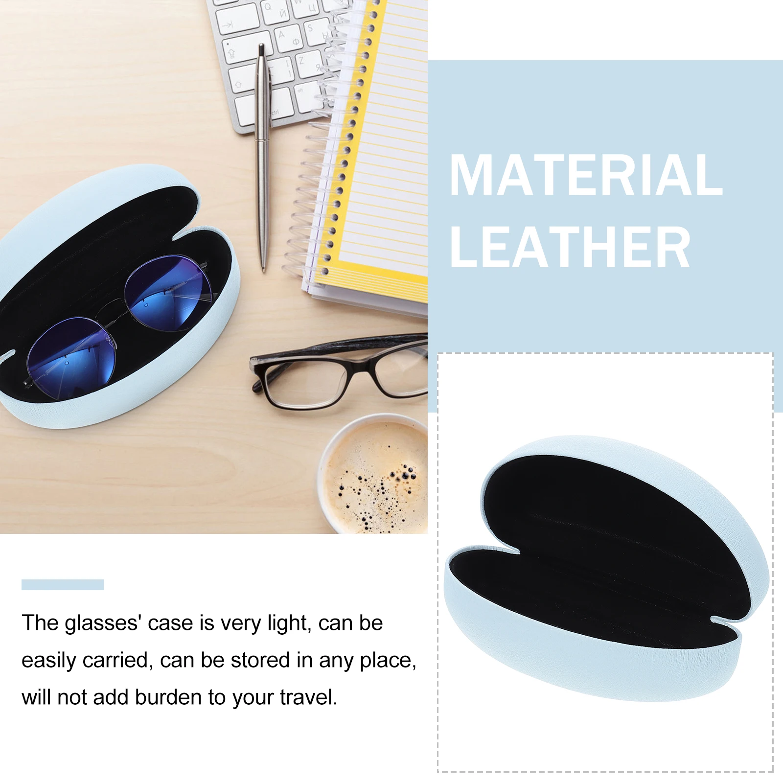 

Glasses Case Sunglasses Holder Blue Eyeglasses Storage Travel Drop resistant Spectacle Box Lightweight Portable Durable