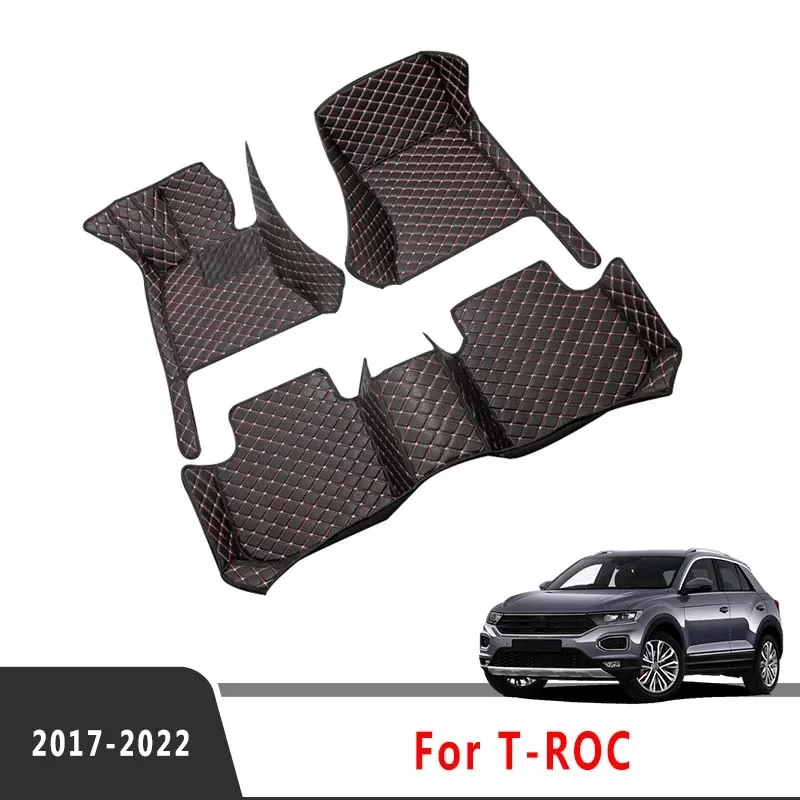 

Car Floor Mats Trunk Carpets For VW Volkswagen T-ROC TROC 2025 2024 2023 2022 2021 2020 2019 2018 2017 Auto Interior Accessories