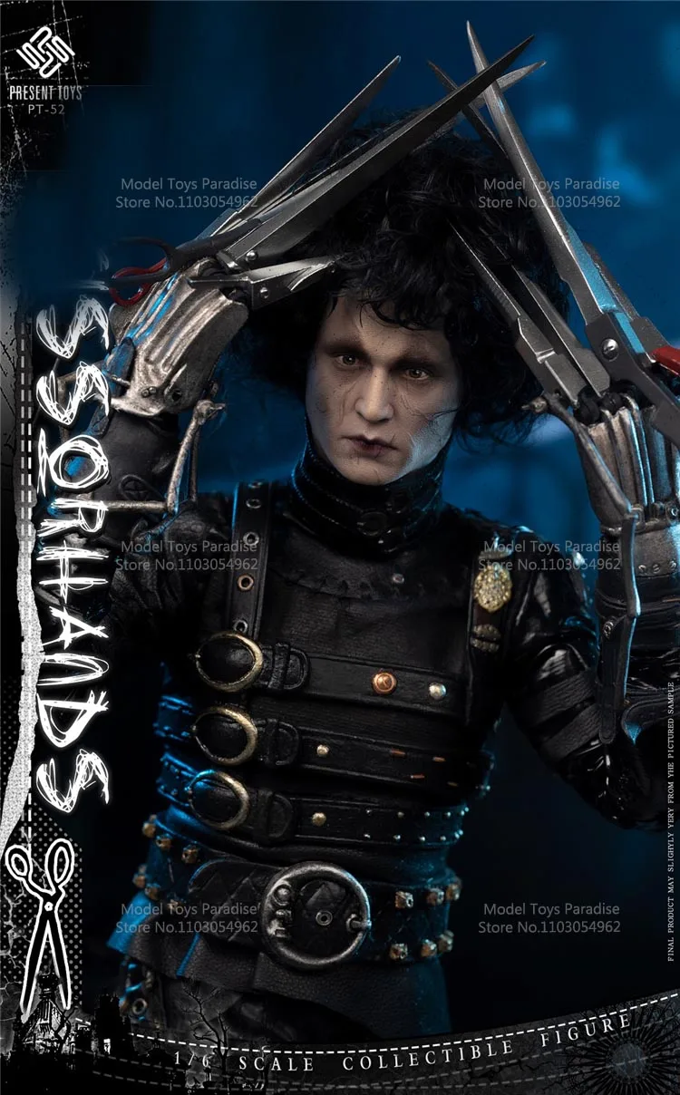 AANWEZIG SPEELGOED PT-sp52 1/6 Collectible Speelgoed Edward Scissorhands Mannen Soldaat Johnny Depp 12 inch Volledige Set Action Figure Model Gift