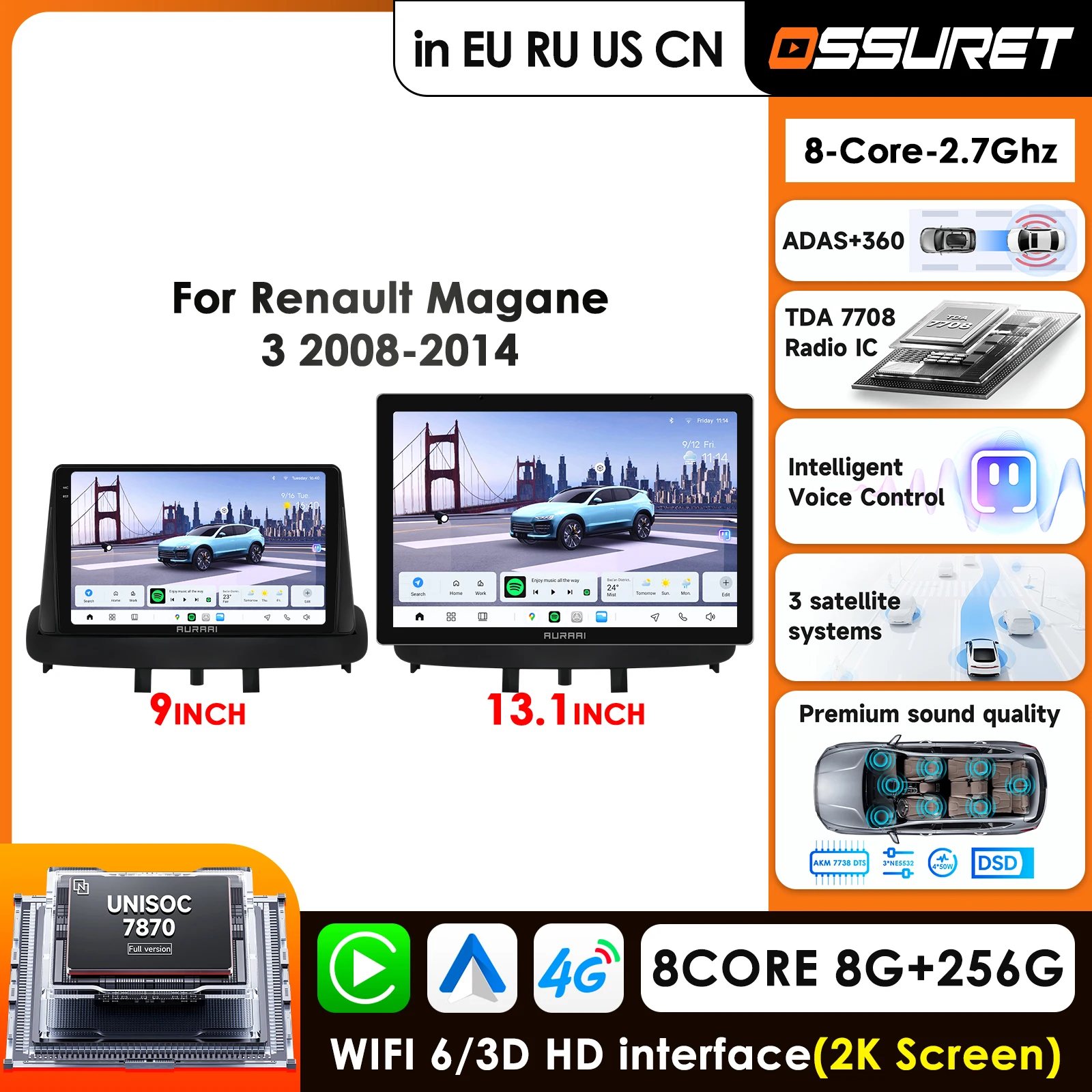 

Carplay 4GLTE Carplay Android Car Radio For Renault Megane 3 Fluence Samsung SM3 2008-2014 Car Multimedia Player GPS Auto Stereo