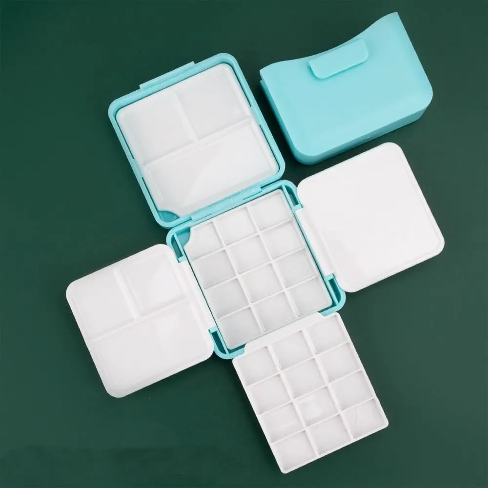 

Portable Mini Portable Painting Box Compact Removable Watercolor Paint Palette Empty Subpackage Design Plastic Pigment Box