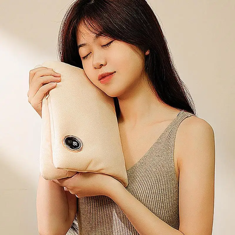 Electric Hot Water Bag USB Powered Heated Water Bag Soft Cover Electric Hot Water Bottle With Waterless Design Heating Pad Hand