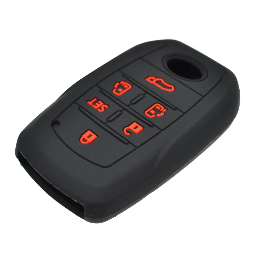 AX  Silicone Car Key Case For Toyota Vellfire Alphard 30 Series Previa Tarago Cover Remote Fob Shell 2017 2018 2019 6 Buttons