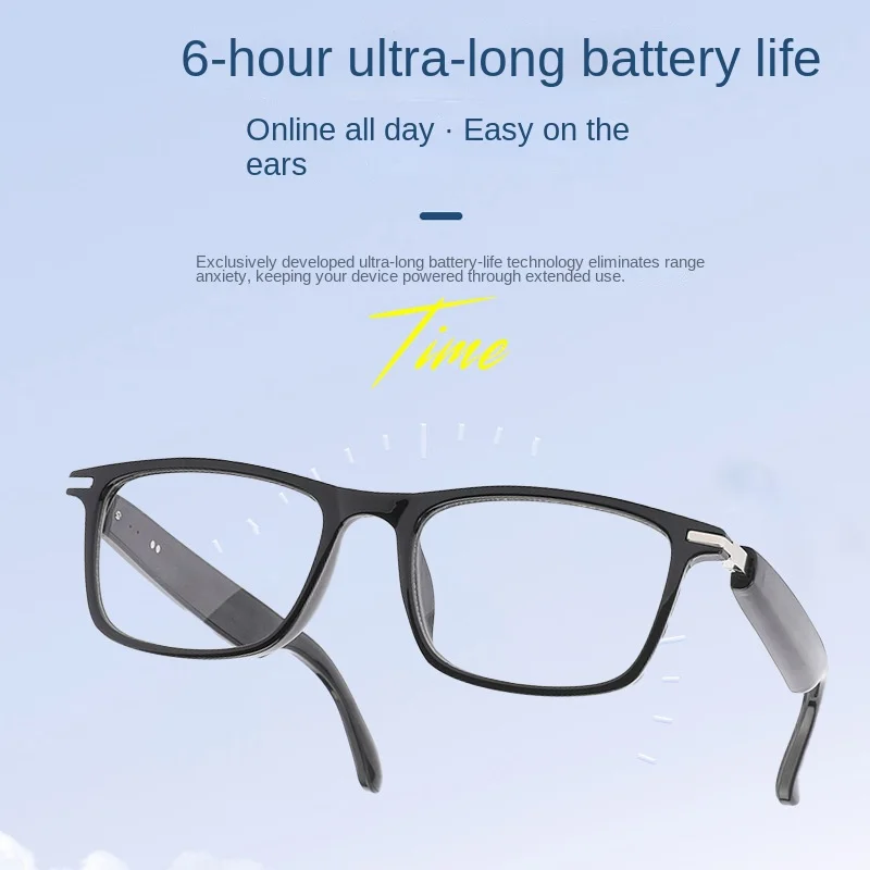 

Bluetooth Smart Glasses HIFI Music Voice Assistant Hands-free Call Ultra-light Fashion Eyeglasses For Men Women Daily Use New