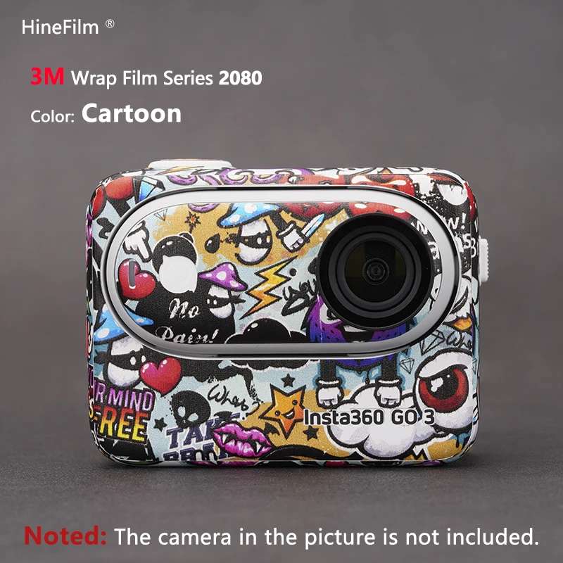 Insta360 GO 3 كاميرات ملصق غطاء الجلد ل حامي معطف ل Insta 360 الذهاب 3 عمل كاميرا التفاف غطاء ملصق فيلم