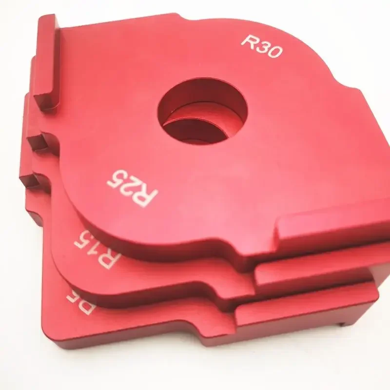 전기 목재 밀링 R 게이지 핸드헬드 라운드 코너 템플릿, 트리밍 목공 도구, 알루미늄 합금 반경 코너 CH