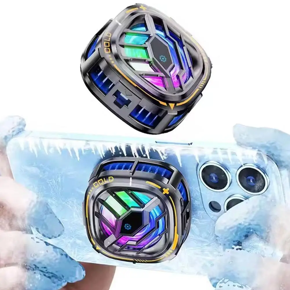 Magnetic/ Back-clip 2 In 1 Semiconductor Freezable Ice Cooling Radiator Game Fan For X76Pro For Summer PUBG Cool Heat Sink M6O3
