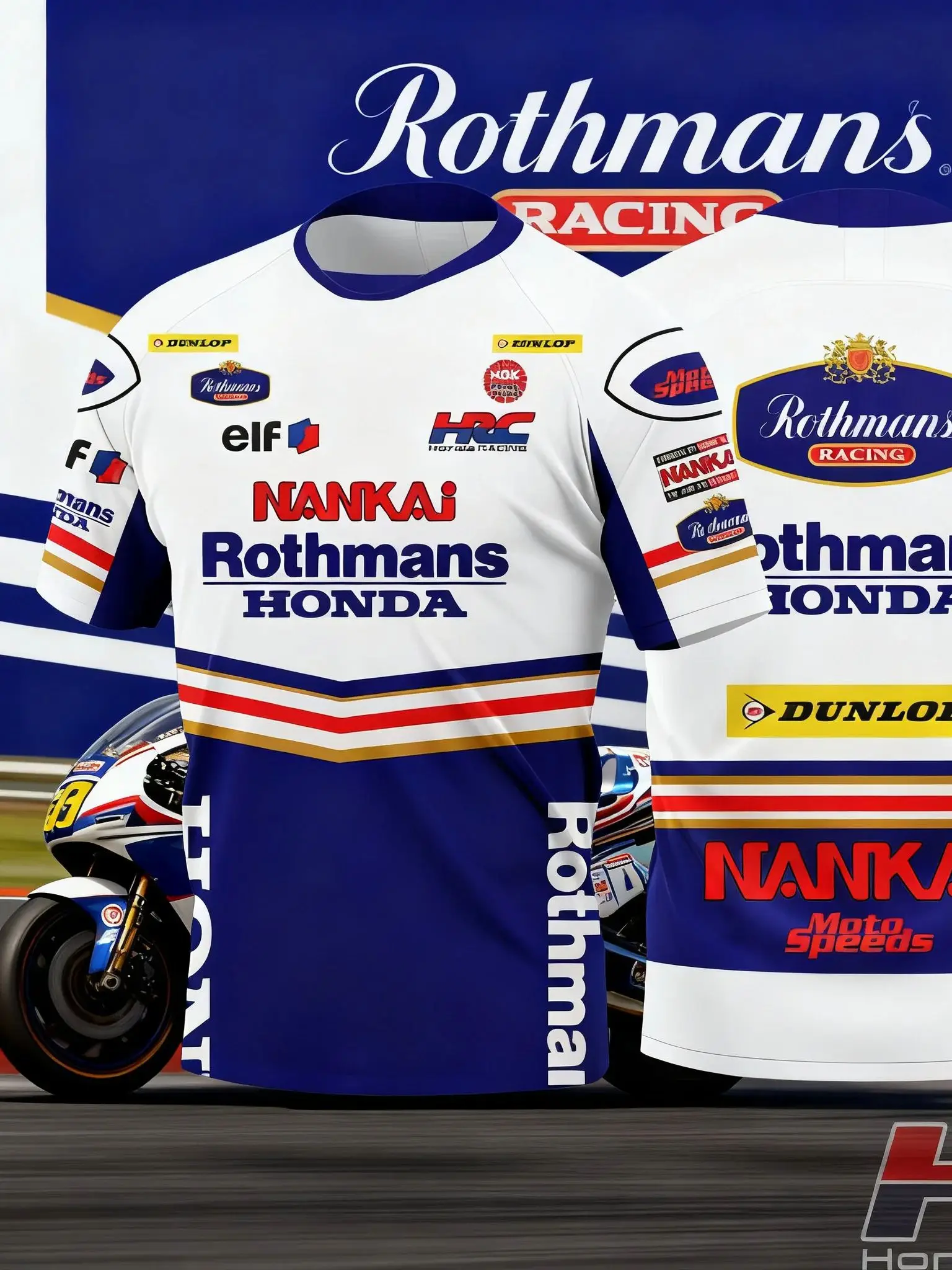 AliExpress Honda rothmans honda quick-dry breathable short-sleeve sports fashion T-shirt for cycling enthusiasts, men and women, mountain off