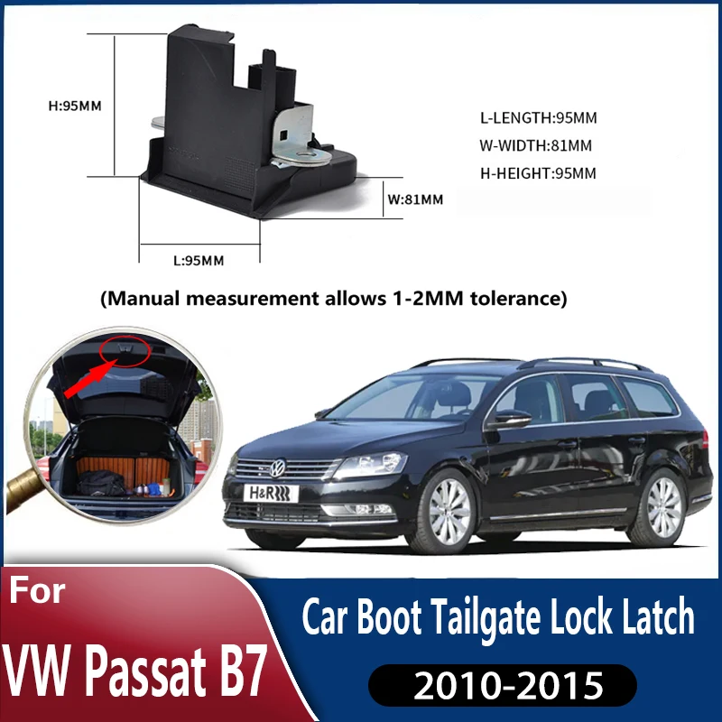 For Volkswagen Passat B7 Accessories Estate Wagon 2010~2015 5K0827505A Rear Trunk Boot Tailgate Door Lock Latch Actuator Motor