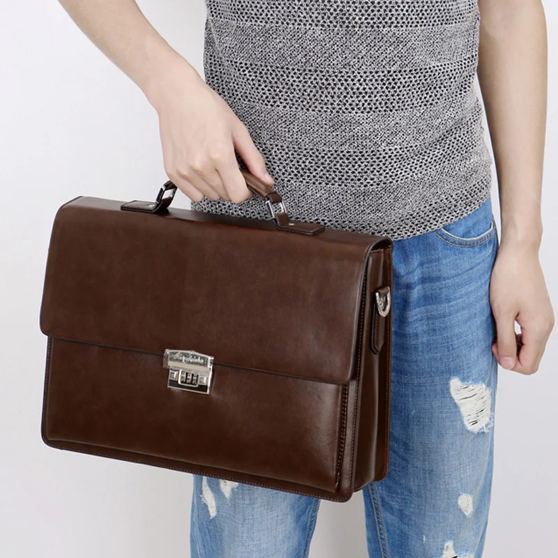 

Leather Bag for Men Luxury Bag Brand Women's Bags Executive Briefcase Man Suitcase Laptop Men's Handbag Business Tote sacoches