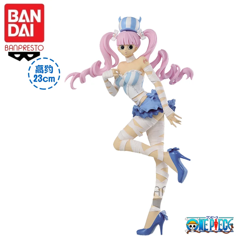 재고 있음 오리지널 반다이 원피스 고스트 프린세스 Perona Perona Nami 모델 장난감 동상 차고 액션 피규어 Collectible Ornaments