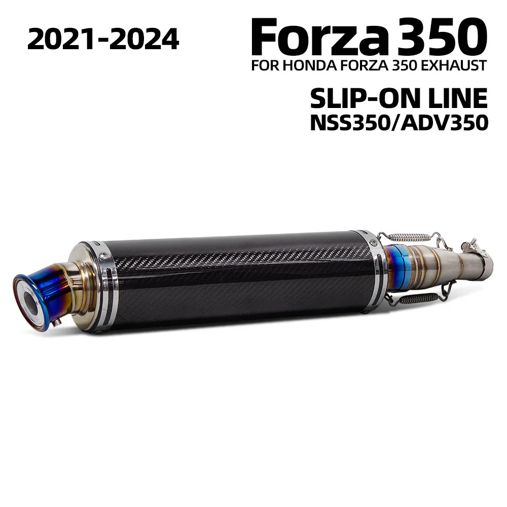 

Motorcycle Slip on Line Exhaust For Honda Forza350 NSS350 ADV350 21-24 years Middle Pipe Hurricane GP-89 Muffler with DB Killer