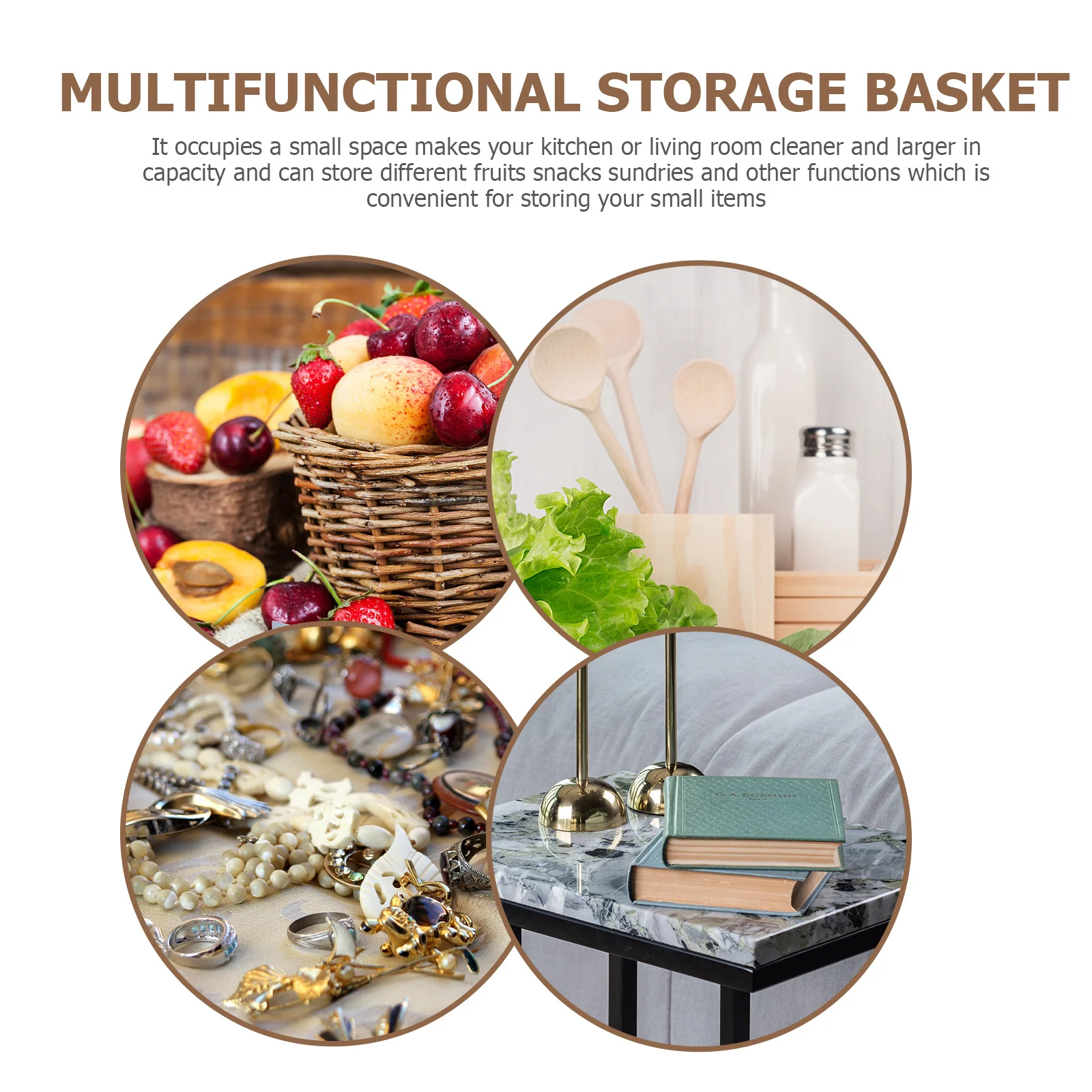 

1Pcs Iron Art Basket Metal Storage Container for Fruit Snacks Sundries Large Capacity Household Organizer