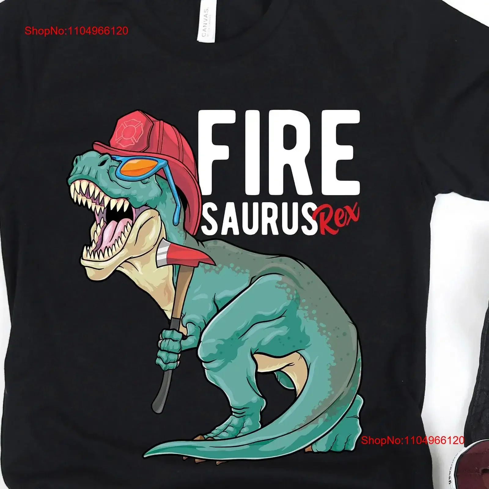 

Футболка пожарного с динозавром Firesaurus Rex, винтажный стираный топ для повседневной носки, удобная растягивающаяся футболка унисекс