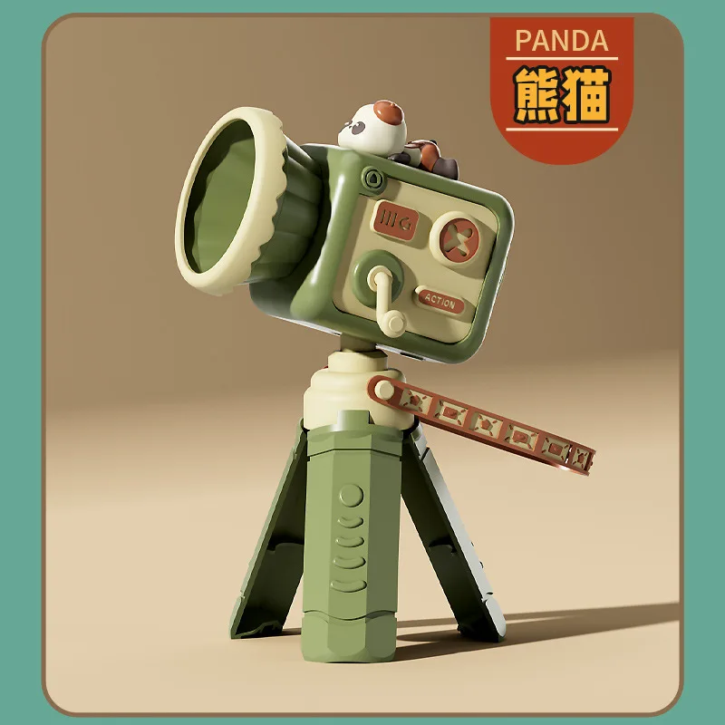 Retro Movie Camera Style Handheld Fan USB Charging Portable Tripod Mini Fan Cute Decor Desktop Cooler for Students Kids