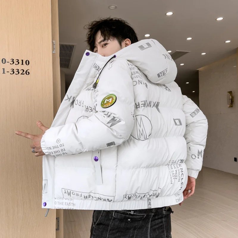 Men's Jacket For The Winter Parka Mens Hooded Down Teenager Male Casual Cotton Coat Man Men