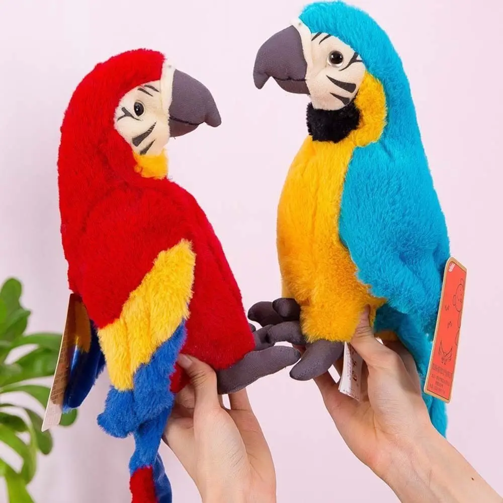 Feather Figurine Plush Animal Toy Wild Animal Stuffed Toys Parrot Plush Toy Parrot Plush Doll Simulation Plush Stuffed Doll