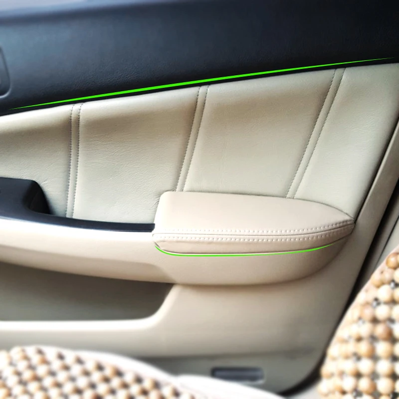 

8 шт., мягкий кожаный чехол на дверной подлокотник для Honda Accord 7-го поколения 2003 2004 2005 2006 2007, автомобильный дверной подлокотник, наклейка на панель, отделка