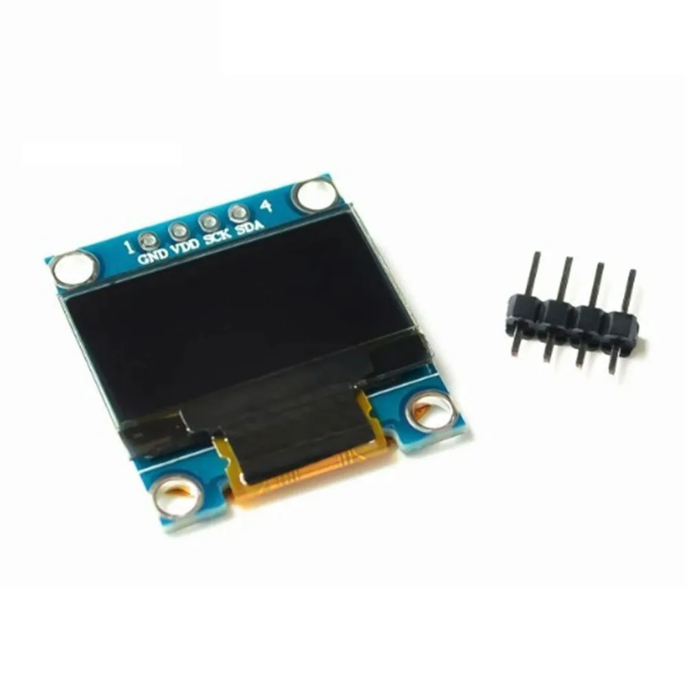 0.96 بوصة أزرق أبيض أزرق ثنائي اللون IIC الاتصالات وحدة عرض OLED صغيرة 51 متحكم صغير شاشة 0.96 بوصة 4 أزرار