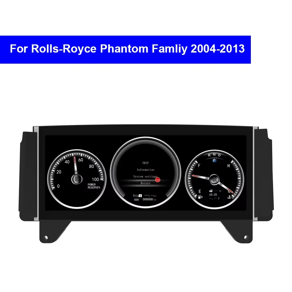 12.3 inch Car LCD Digital Cluster For Rolls-Royce Phantom 2004-2013 Original LCD Stereo Virtual Speedometers Dashboard Player