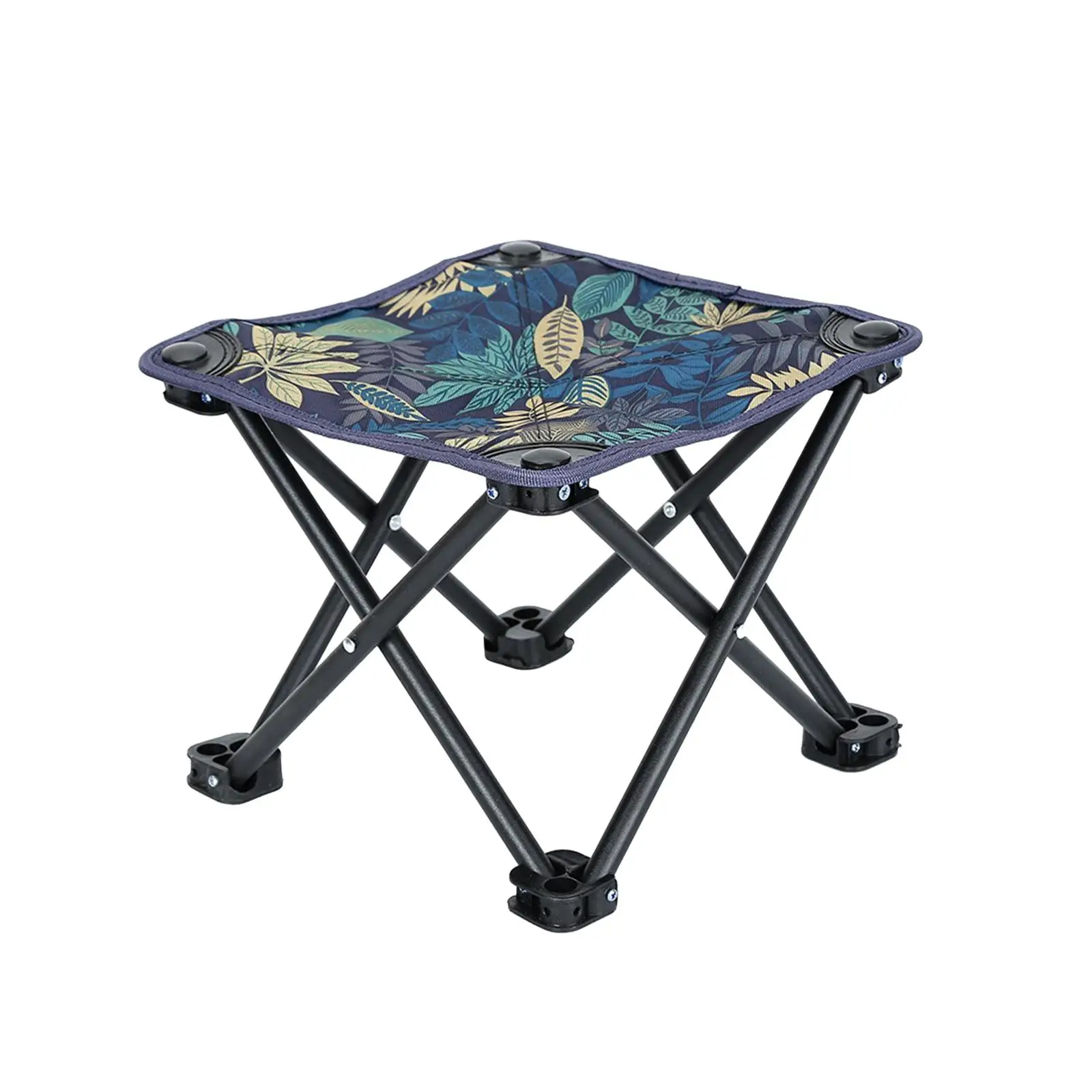 Folding Stool Practical Heavy Duty Collapsible Wear Resistant Anti Slip Camping Stool for Barbecue Traveling Yard Balcony Patio