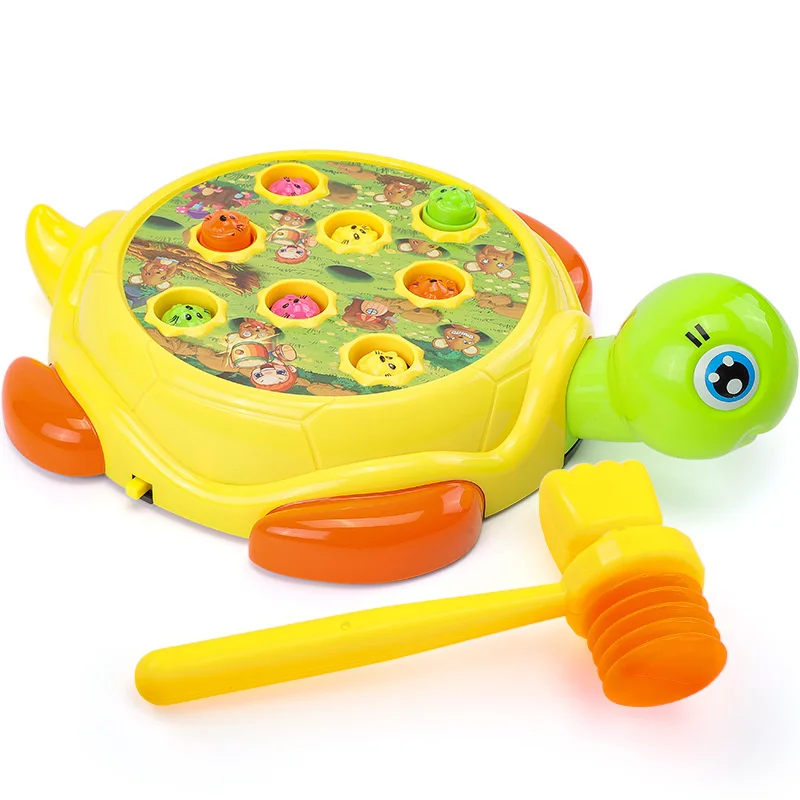 

Children's toys electric tortoise and ground mouse large percussion fruit insect game machine with music baby puzzle 1-3 years