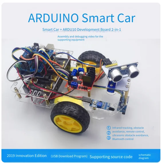 R3 intelligent car tracking, obstacle avoidance, remote control Bluetooth robot kit programmable