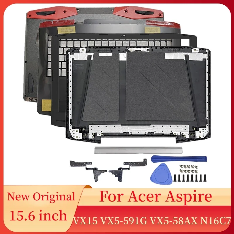 

Notebook LCD Back Cover/Front Bezel/Hinges/Palmrest/Bottom Case For Acer Aspire Shadow Knight 3 VX15 VX5-591G Laptop Accessories