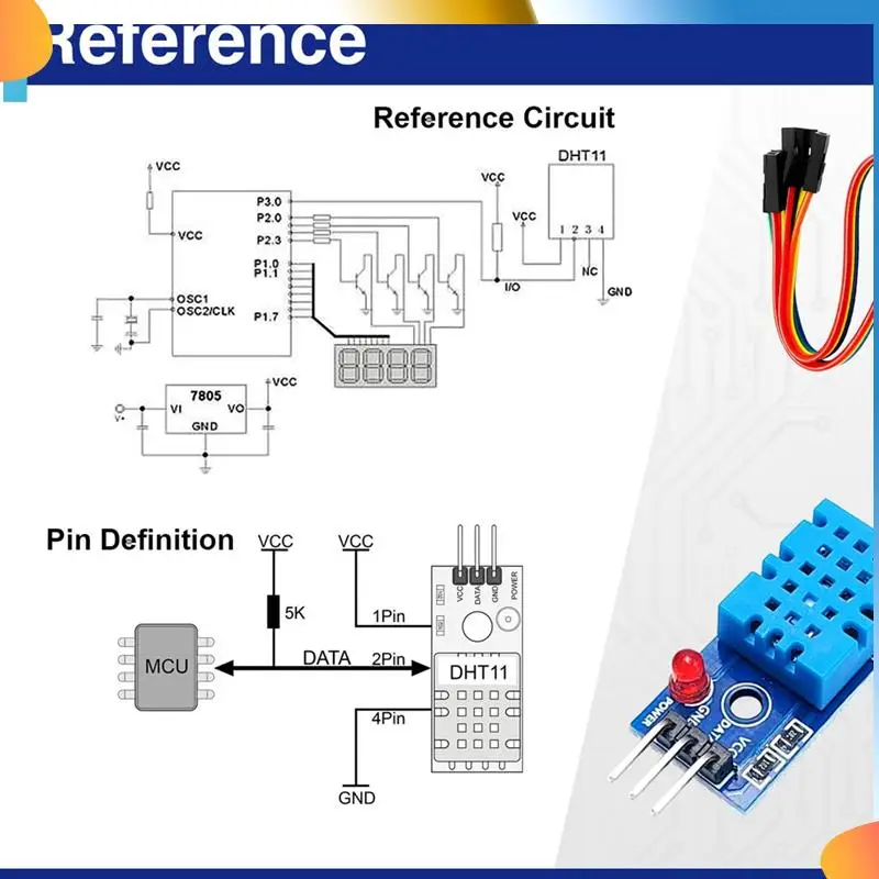 B48A Sensor de humedad digital Sensor de temperatura y humedad Módulo de sensor de humedad DHT11