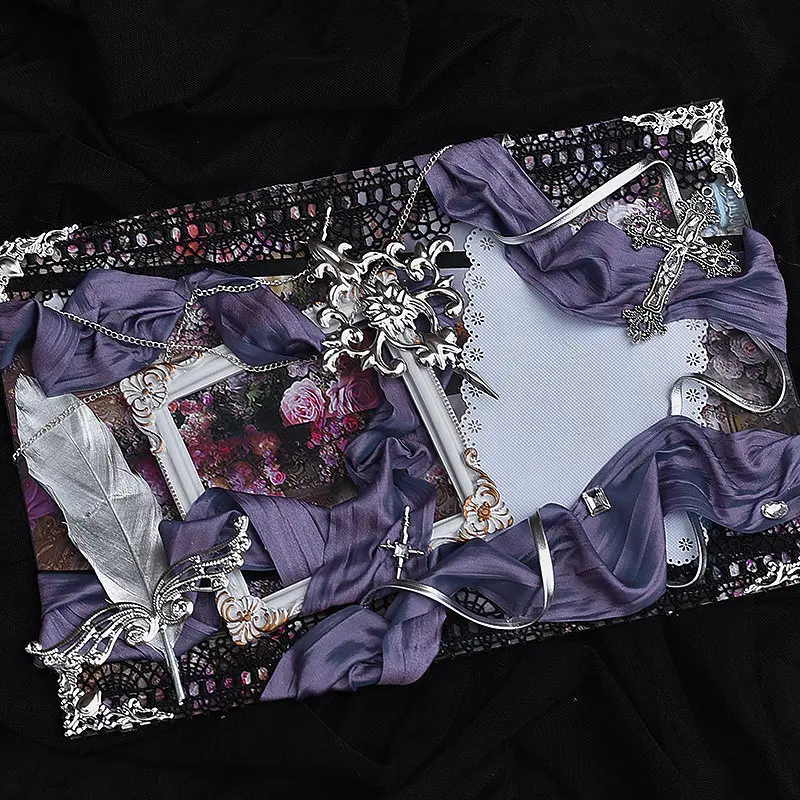 Purple Time Series Ribbon Ita Bag Material Kit Goods Display Organizer Board Itabag Insert Board Decoration Badge Display Board