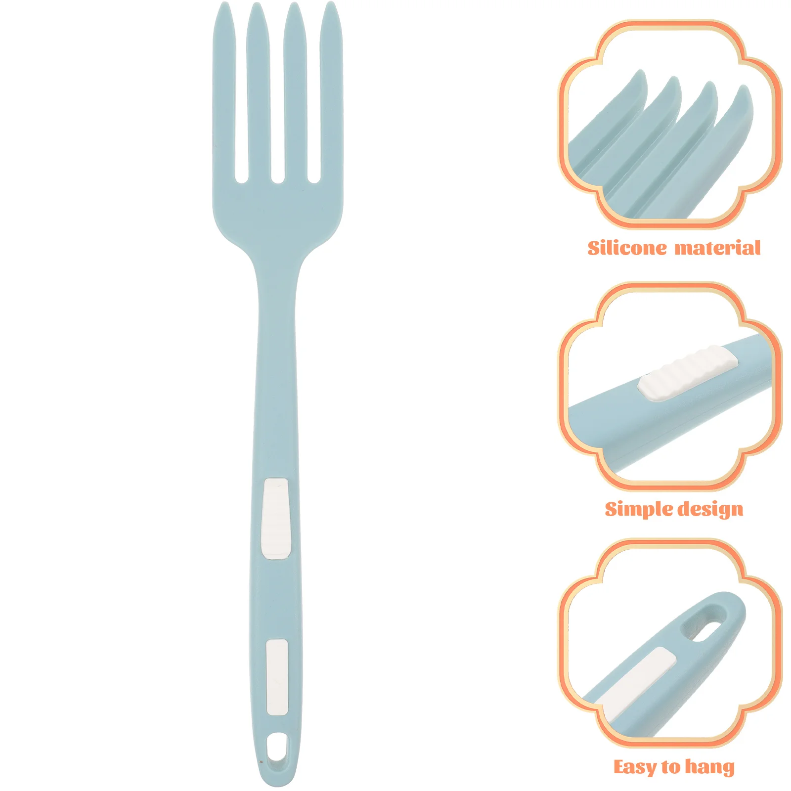 

Silicone Cooking Pasta Server Reusable Large Ergonomic Food Salad Mixing Tool Salad Mixing Fork Kitchen Supply