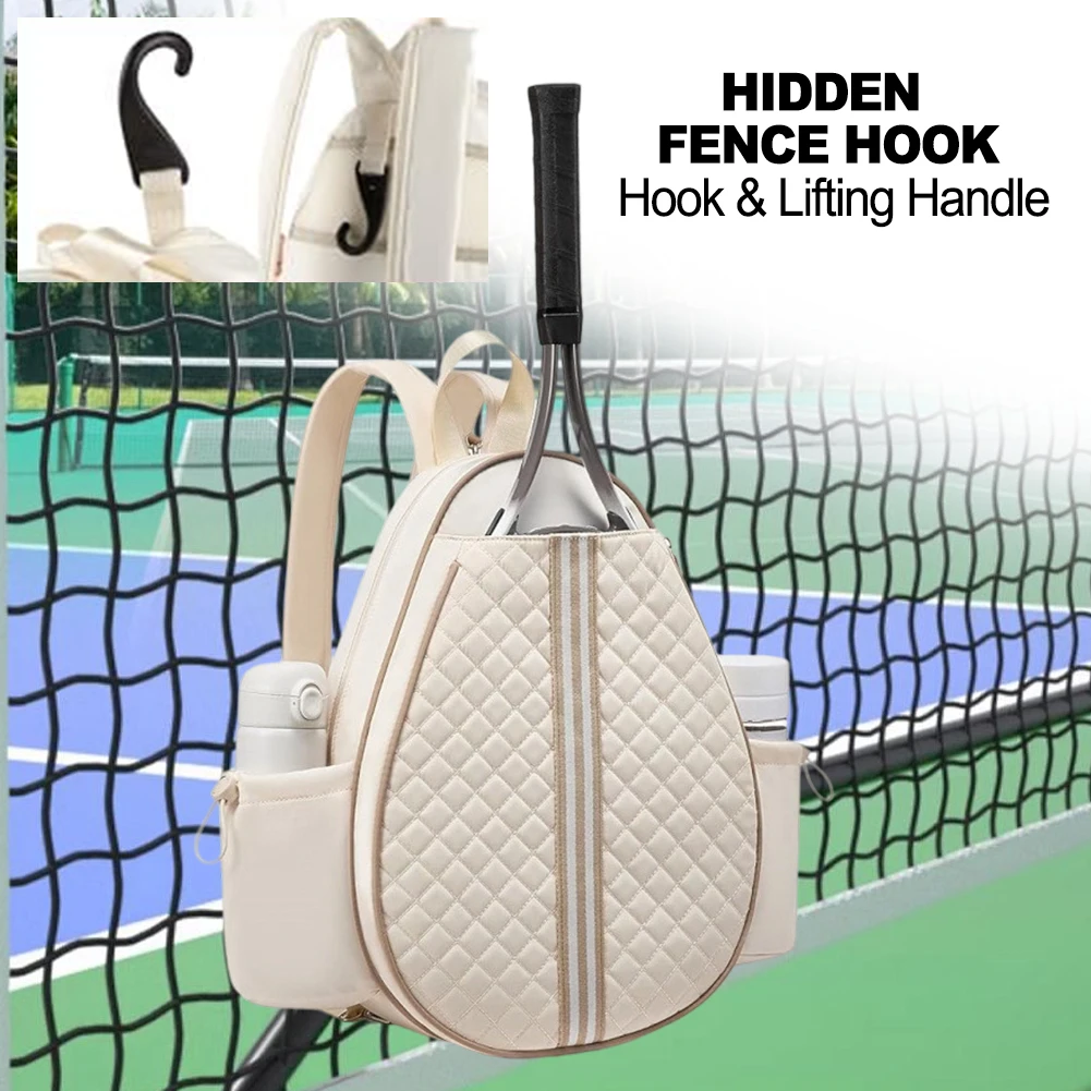

Lightweight Waterproof Tennis Racket Bag For Women With Quilted Sling Crossbody Backpack Design For Pickleball Badminton Gear