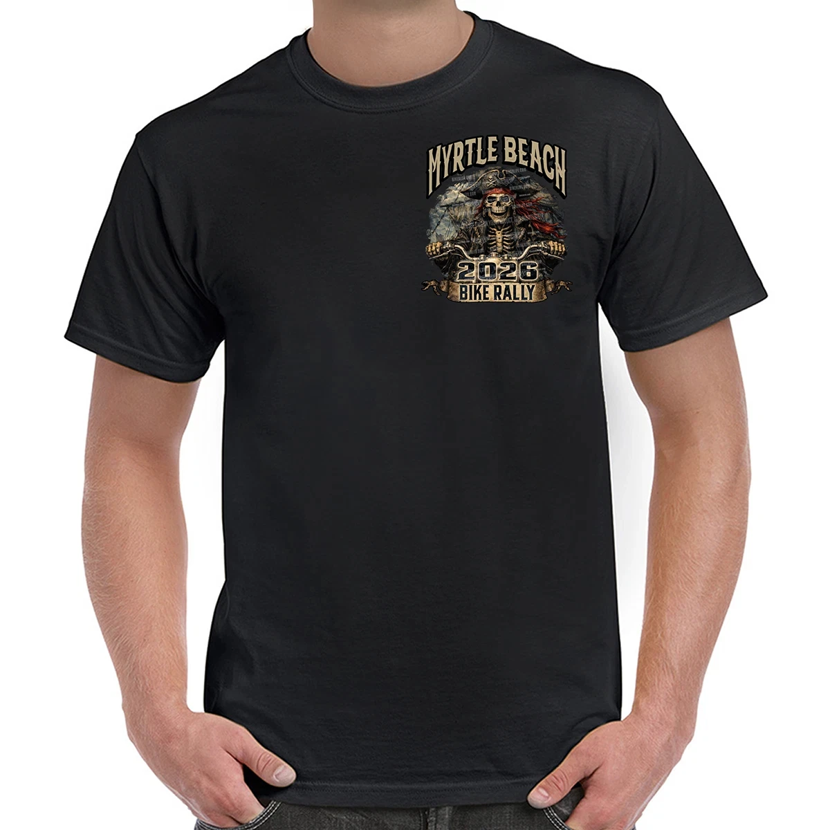 T-Shirt 2026 Myrtle Beach Bike Rally Pirate Storm Graphic Printing High-end Luxury Unisex Style Both of Men and Women