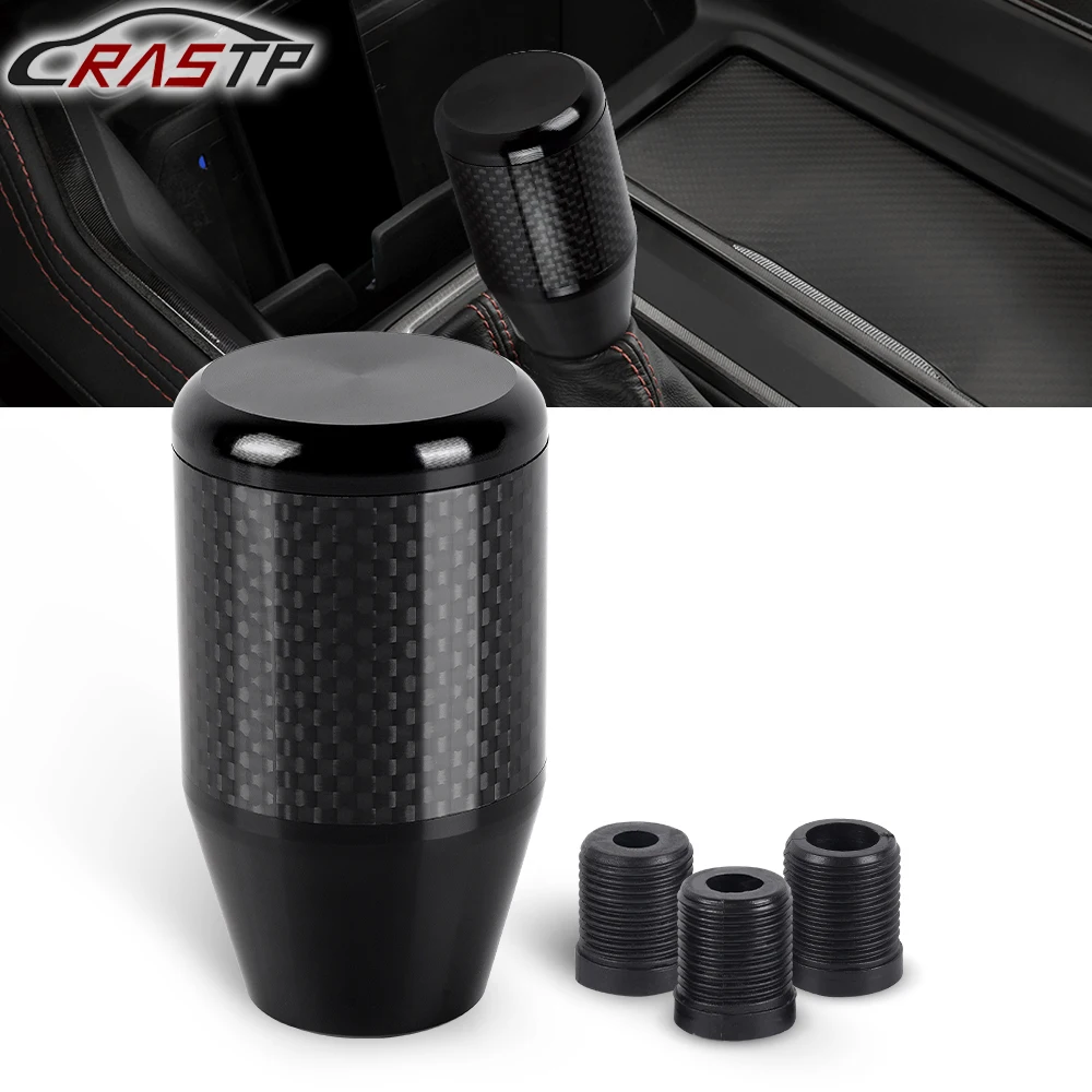 RASTP-Universal Carbon pattern Aluminum Alloy Shift Knob Car Modification Manual Gear Shift Knob For Most Car RS-SFN193