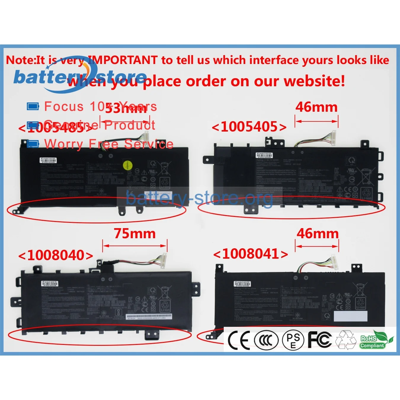 Genuine Original Laptop Batteries for B21N1818,2ICP6/61/80,2ICP6/60/81,B21BnEH,0B200-03350500,-3,0B200-03350400,7.3V or 7.6V