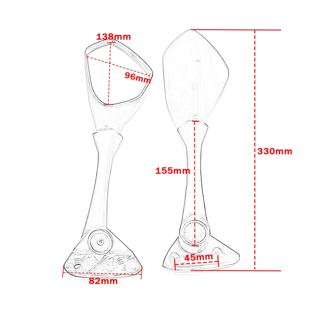 ACZ Motorcycle Rear View Mirrors Side Mirror for Suzuki GSXR1000 GSX-R 1000 2017-2019 GSX-R 150 2021