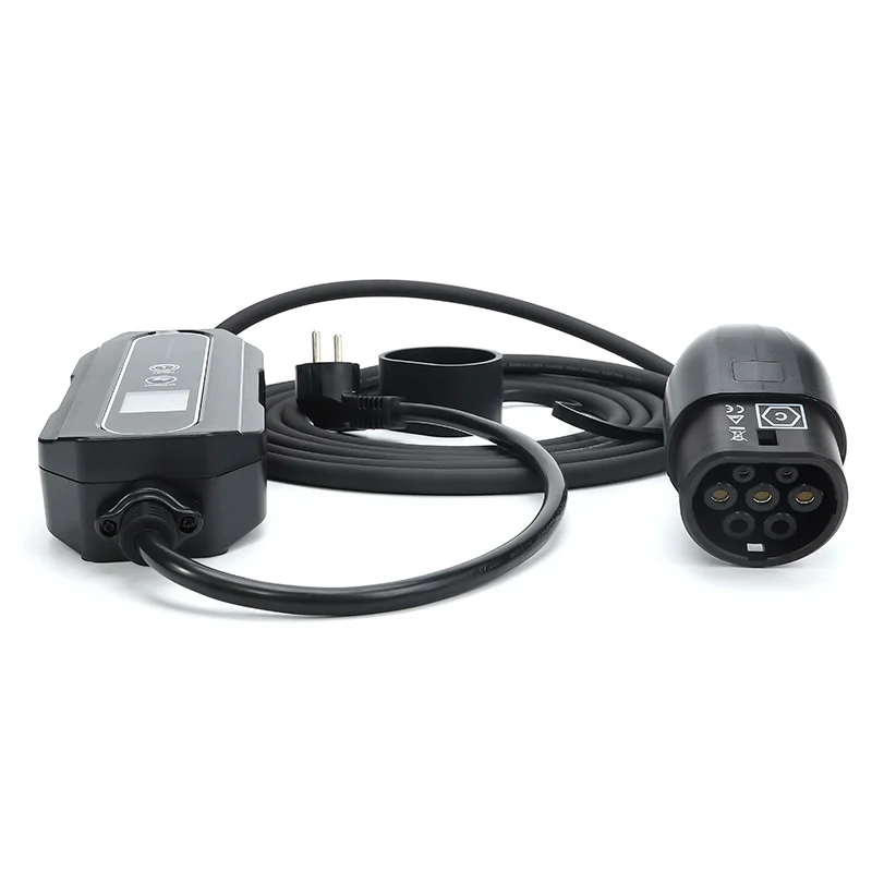 EV-oplader Type 1 Type 2 draagbare thuisoplader EVSE voor elektrische auto Stroom instelbaar 5 meter 10 meter