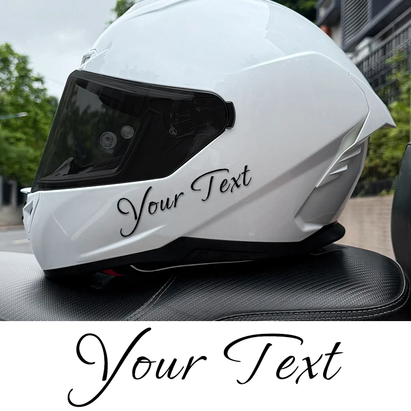 1PC Custom Text Personalized Motorcycle Sticker Waterproof for Helmet Fuel Tank Front Fairing Universal
