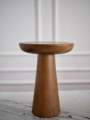 

Wabi-sabi Style Solid Wood Side Modern Simple Home Living Room Sofa Side Table Corner Table Round Mini Low Table