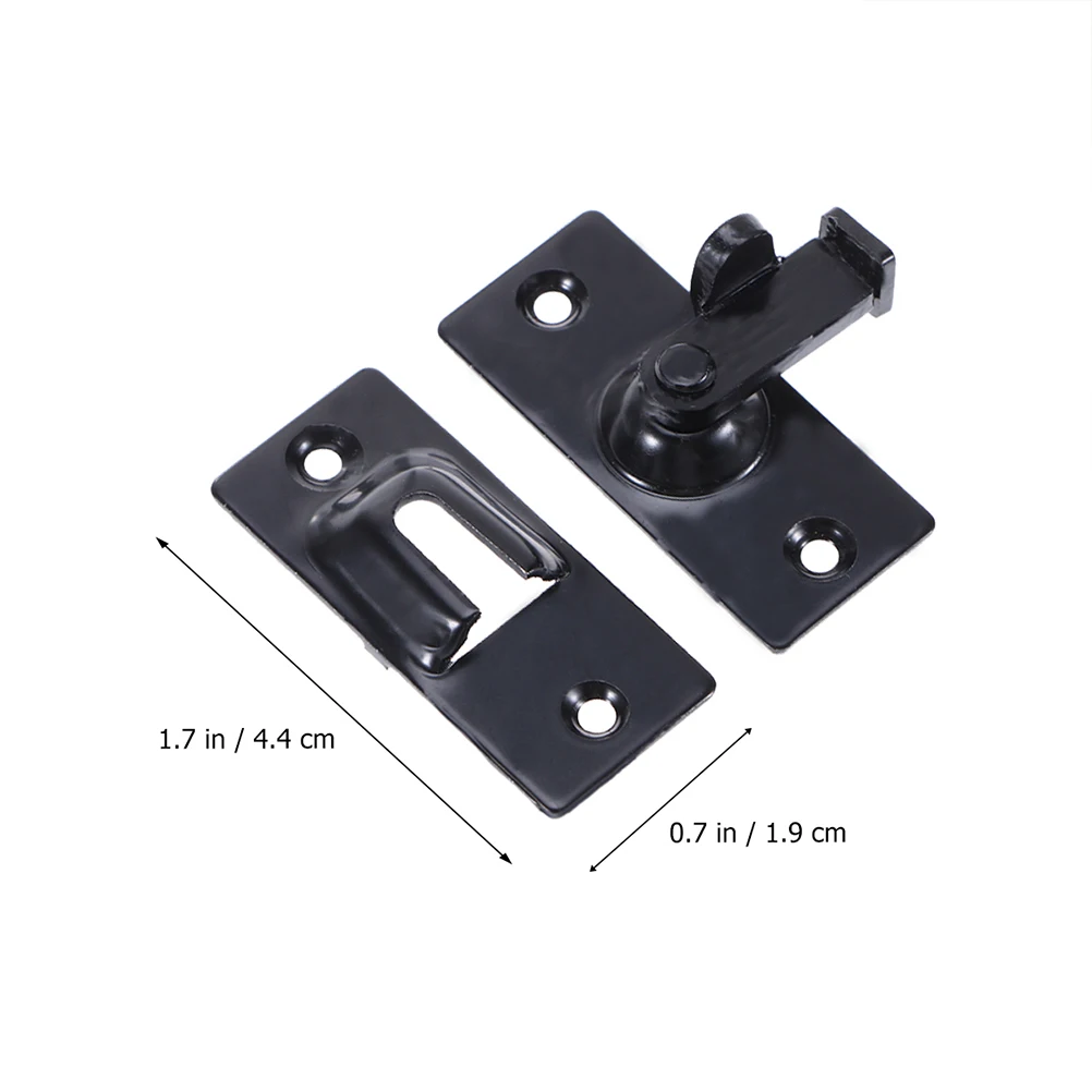 

2 Pcs Stainless Steel Pin Door Lock Sliding Security Barrel Bolt Latch 90 Degree Chain